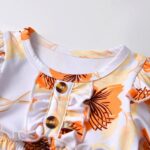 Awxoder Infant Baby Girl Ruffle Floral Print Tops Long Sleeve + Pants 2Pcs Outfit Set - Image 2