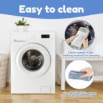 2Pcs Baby Bath Kneeler and Elbow Rest Pad Set,Comfortable Foam Bath Kneeling Pad, Non-Slip Bath Tub Elbow Pad with 4 Organizer Pockets, Washable Baby Bath Cushion Bath Kneeling Pad for Toddler (Grey) - Image 5