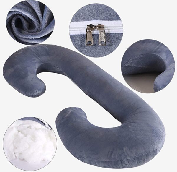 Pregnancy Pillow for Sleeping Maternity Pillow for Pregnant Women Double Wedge Pillow for Maternity, Side Sleeping Pillow for Belly,Waist,Back Support,Detachable and Removable Pillowcase - Image 6