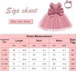 LZH Baby Girls Ruffle Lace Backless with Headwear,Bowknot Flower Dresses Pageant Party Wedding - Image 6