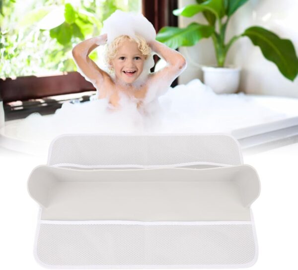 Bathtub Splash Guard Kids, Play Shelf Area Toy Tray Caddy Holder, Splash Proof Bathtub Water Guards Shelf, Storage Suction Cups Attach to Bath Tub for Toddlers Kids Baby - Image 2