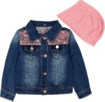 Peacolate 2-11Y Little&Big Girls Sequin Outerwear Embroidery Denim Jacket - Image 5
