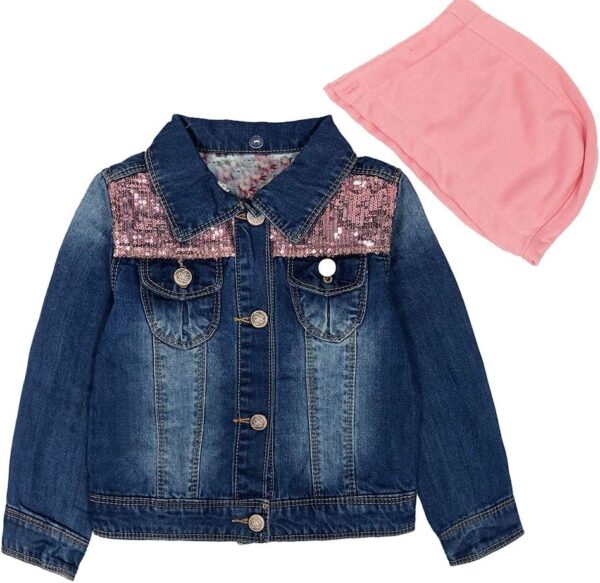 Peacolate 2-11Y Little&Big Girls Sequin Outerwear Embroidery Denim Jacket - Image 5