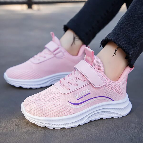 HSD Baby Girl Shoes 2~3 Years Old Sneakers Size 8 Toddler Kids Big Kids Boys Girls Walking Sports Shoes Lightweight Breathable Athletic Running Slip On Anti Slip Soft Girl Sneakers Size 7 - Image 2