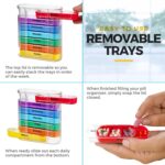 MEDca Weekly Pill Organizer, Four Times-a-Day, 1 Dispenser with Stackable AM/PM Compartments - Image 5