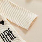 YILEEGOO Newborn Baby Girl Outfit Long Sleeve Hello I'M NEW HERE Romper Bloomers Tutu Skirt Socks Headband Set 4Pcs Clothes - Image 5