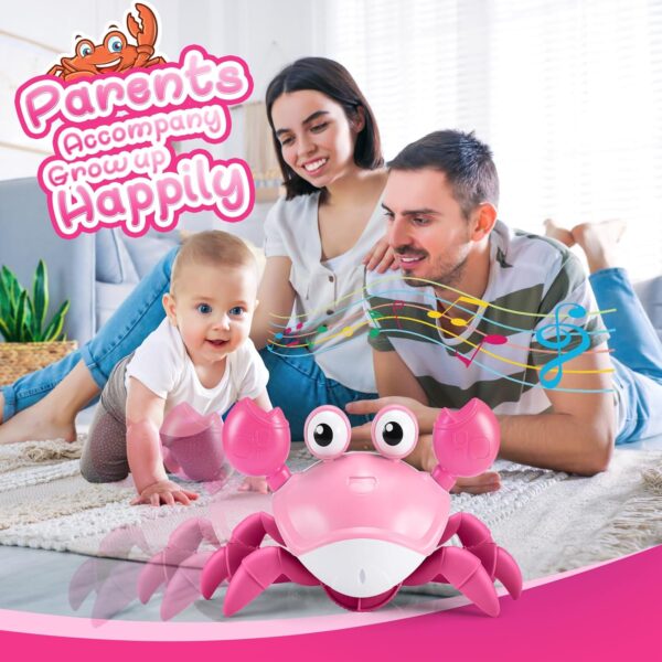 Toyzey Baby toys for 1-3 Year Old Crawling Crab Toy for 0-6 Months Baby Sensory Toys for Baby Age 1-3 Baby Gift 6 Months Plus Dancing CrabToy Baby Age 6-12 Months Tummy Time Toys 0-12 Months Baby Gift - Image 5