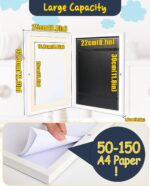 Ciscle Kids Art Frames, 2 Pack A4 Fillable Front Opening Photo Frames, Display Frames for Kids Artwork for 150 Pictures, Ideal for Children's Drawings, Kids Art Projects, School, Home or Office(White) - Image 4