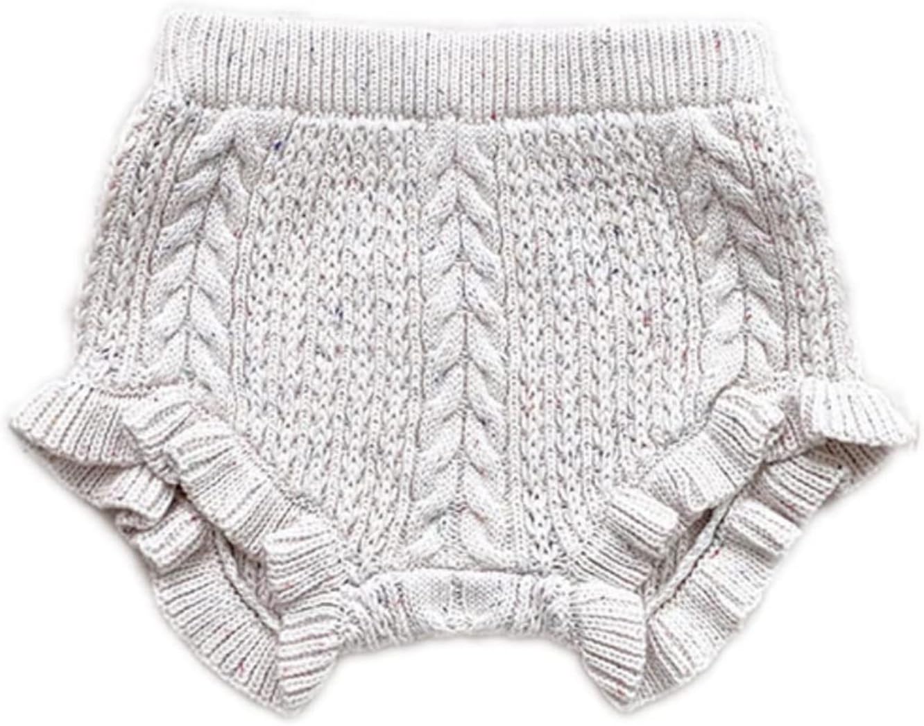 71vK13CFYEL._AC_SL1500_.jpg TiaoBug Unisex Baby Boys Girls Knitted Shorts Panties Diaper Cover Newborn Solid Color Flounces Bloomers - Image 1