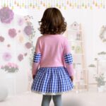 Trsenvrml Baby Girls Easter Dresses for Kids Cotton Long Sleeve Bunny Dress Toddler Causal Plaid Dresses - Image 4