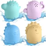 Baby Bath Toys, twoonto Bath Squirters Toys Spray Bath Toy Floating Bathtub Water Toy 4 Pack, Sensory Educational Bath Toys Silicone Mould Free Bath Toys for Bathtub Swimming Pool for Toddlers Kids