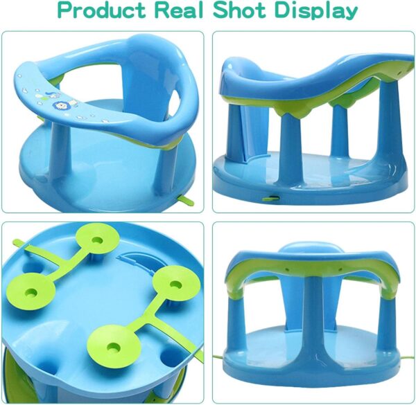 Baby Bath Seat 6 Months Plus, Baby Bath Seat with Anti-Slip Suction Cup & Backrest, Portable Non-Slip Baby Bath Chair, Child Bath Support Seat, Baby Bath Seat Bath Seat Baby - Image 4