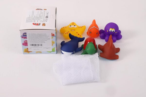 Color Changing No Hole Bath Toys for Kids Toddlers, Color Change Sea Creatures Ocean Animal Toys with Drying Bag Baby Bath Toys Water Toys Floating Fish Toys Easter Gift - Image 8