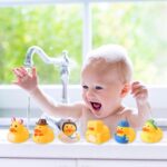 Pinenuts Rubber Ducks Bath Toy, 15 Pcs Novelty Bath Ducks Mini Float Duck Squeaky Bath Duckies Cute Bath Duck Toys Ducking Child Bath Toys Car Decoration Party Supplies for Children Qver 3 Years Old - Image 7