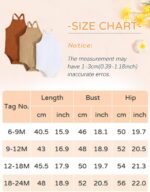 Happy Cherry - 3 Pieces Baby Girl Sleeveless Bodysuit Newborn Infant Summer Vests Casual Outfit Soft Plain Tank Top Strap Shoulder for 6-24 Months - Image 6