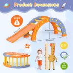 Brolteja Toddler Climbing Frame, Children's Plastic Tripod Climbing Ladder, Indoor Montessori Game Climbing Set (Tripod & Arch & slide) - Image 2
