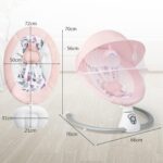 GYMAX Electric Baby Bouncer, Baby Swing Chair with 5 Swing Speed, Remote Control and Timing Function, Portable Newborn Rocking Chair (Pink) - Image 4