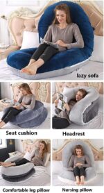 Pregnancy Pillow for Sleeping Maternity Pillow for Pregnant Women Double Wedge Pillow for Maternity, Side Sleeping Pillow for Belly,Waist,Back Support,Detachable and Removable Pillowcase - Image 4