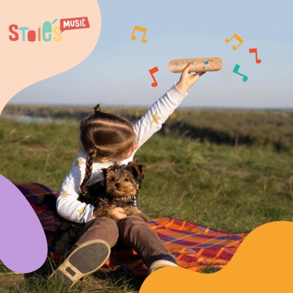 Stoie's Wooden Rain Stick instrument - Support Music Exploration, Coordination and Rhythm Rain stick Baby Toy - Soothing Sound for Sensory Play -Rainstick instrument for kids, 2 pcs pack - Image 9