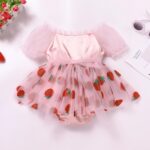 Odizli Baby Girls 1st Birthday Outfit Summer Short Sleeve One Embroidered Tulle Romper Dress + Headband Cake Smash Photo Shoot - Image 3