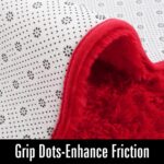 DETUM Red Rug 2x6 Feet - Fluffy Red Runner Rugs for Bedroom Shaggy 2' X 6' Living Room Rug Soft Rugs for Kids Room Non-Slip Nursery Office Dorm Washable Carpets Home Decor - Image 6