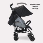 My Babiie MB02 Stroller - from Birth to 4 Years (22kg), Lightweight & Compact Umbrella Fold, Travel Buggy for Toddlers - Black & Grey - Image 4
