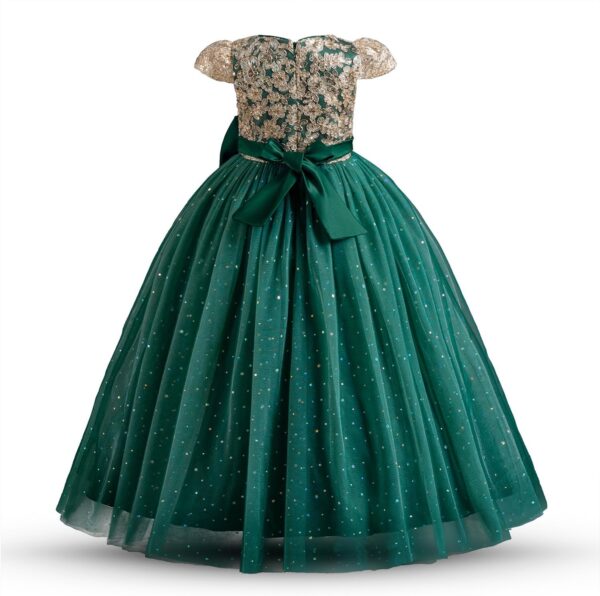 TTYAOVO Girl Flower Dress Elegant Wedding Lace Princess Party Gown - Image 3