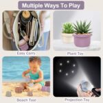 Norkbeng Baby Stacking Cups for 6 12 18 Months, 8 Pieces Rainbow Stacker Tower Bath Toy Sand Toy Rabbit Nesting Cups, Montessori Stacking Game Educational Gift for 1 2 3 Years Old Boys Girls - Image 4