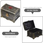 Homoyoyo Toys Plastic Chest Plastic Candy Case Treasure Chest Retro Sundries Organizer Jewelry Case Jewelry Organizer Jewelry Storage Case Photo Prop Antique Silver Child Decorations - Image 6