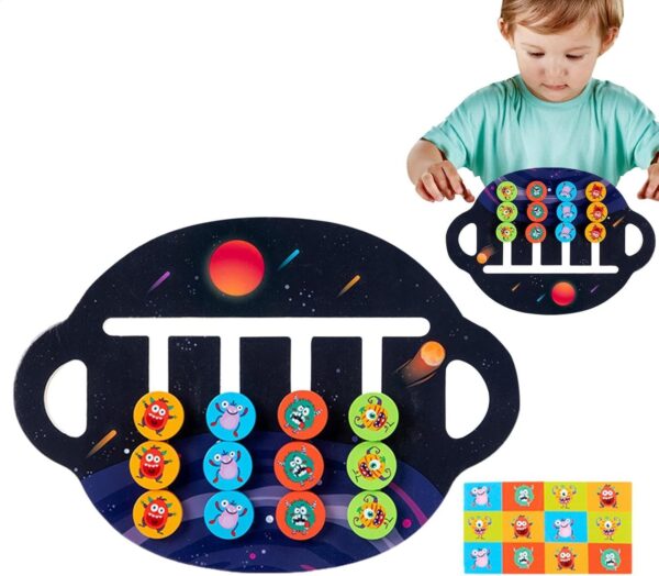 Color Matching Slide Puzzle,Kids' Indoor Climbers & Play Structures Bunny Design | Sorting & Stacking Games, Educational Wooden Models, Assembly & Disentanglement Puzzles - Image 6