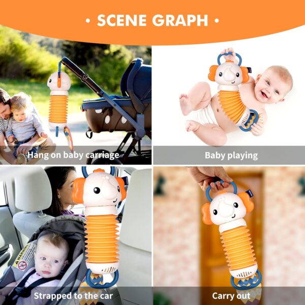 MLRYH Elephant Accordion Baby Toys, Early Development Educational Infant Music Toy Accordion Musical Instrument,Cartoon Cute Hand Grip Baby Toy for Toddlers 1 2 3+ Years Old Boys Girls Baby Gifts - Image 6