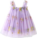 JiAmy Baby Girl Dress Sleeveless Tulle Floral Dresses Toddler Birthday Wedding Princess Party Sundresses for Girls 6 Months-4 Years