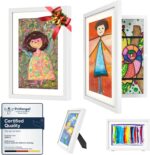 Ciscle Kids Art Frames, 2 Pack A4 Fillable Front Opening Photo Frames, Display Frames for Kids Artwork for 150 Pictures, Ideal for Children's Drawings, Kids Art Projects, School, Home or Office(White)