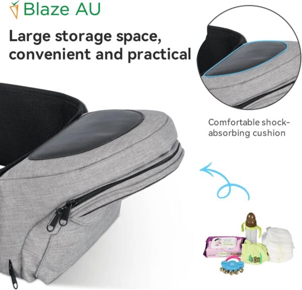 Baby Hip Carrier with Seat | Baby & Toddler Carrier with Adjustable Waistband & Back Support - Image 2