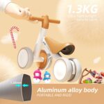 XJD Baby Balance Bike 1 Year Old Toddler Ride On Toys for 10-24 Months Baby Trike Garden Toys First Bike 1 st Birthday Toys for Girls Boys Toddler bike No Pedals (Brown) - Image 4