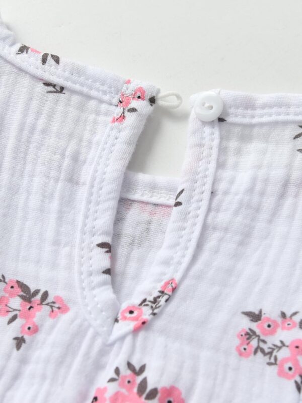 Kumsolu Newborn Baby Girl Romper Long Sleeve Infant Floral Print Bodysuit Onesie Jumpsuit - Image 7