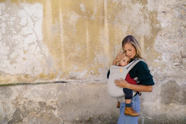 Beco Toddler Carrier with Extra Wide Seat, 100% Cotton Toddler Carrying Backpack Style and Front-Carry, Lightweight & Breathable Child Carrier, Toddler Sling Carrier 20-60 lbs (Ecru) - Image 2