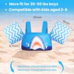 Gogokids Toddler Swimming Float Vest, Arm Bands Kids Swim Vest with Shoulder Harness Baby Floats Swimming Training Jacket for 2-6 Years Old Boys Girls Perfect for Pool, Learn to Swim and Beach - Image 2