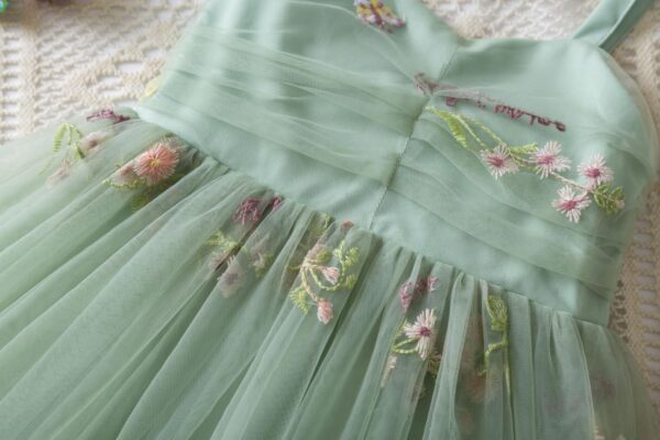 JiAmy Girls' Dresses Ribbed Knit Tulle Dresses Sequin Spring Flying Sleeves Rainbow Kids Dress for 1-6 Years Old - Image 4