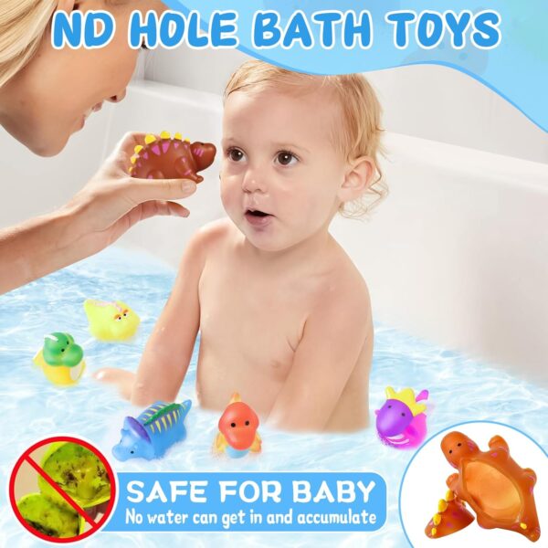 Color Changing No Hole Bath Toys for Kids Toddlers, Color Change Sea Creatures Ocean Animal Toys with Drying Bag Baby Bath Toys Water Toys Floating Fish Toys Easter Gift - Image 2