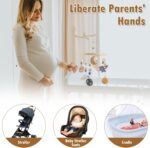 Baby Mobile Arm, Upgraded Wooden Crib Mobile Holder Without Mosquito Net, DIY DIY Cot Mobiles for Babies Mobile Stand Easy Installation for Hanging Bed Bell(Without Mosquito net) - Image 8