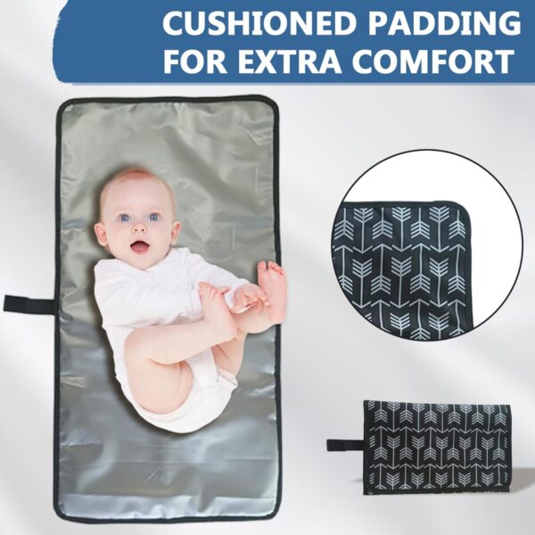 Portable Changing Pad 14x26'' Waterproof Diaper Changing Mat Foldable Baby Changing Pad Travel Changing Pad Easy to Clean Lightweight Changing Station for Baby - Image 4