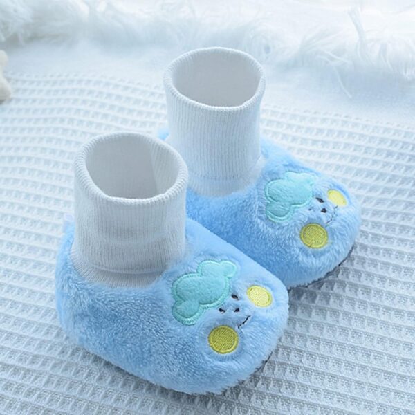 Knitted Baby Booties 0 3 Months for Baby Kids Socks Shoes Toddler Shoes Cotton Shoes Plus Velvet Thick Warm Soft Bottom Shoes Cute Do Not Fall in Front of The Newborn Shoes Boys 0 3 Monthsbaby Unisex - Image 2