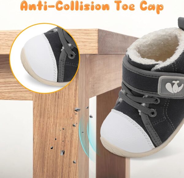 JOINFREE Baby Winter Booties Infant Girls Boys Indoor Outdoor Newborn Crib Shoes Toddlers Cozy House Shoes Baby Winter Walking Shoes - Image 5