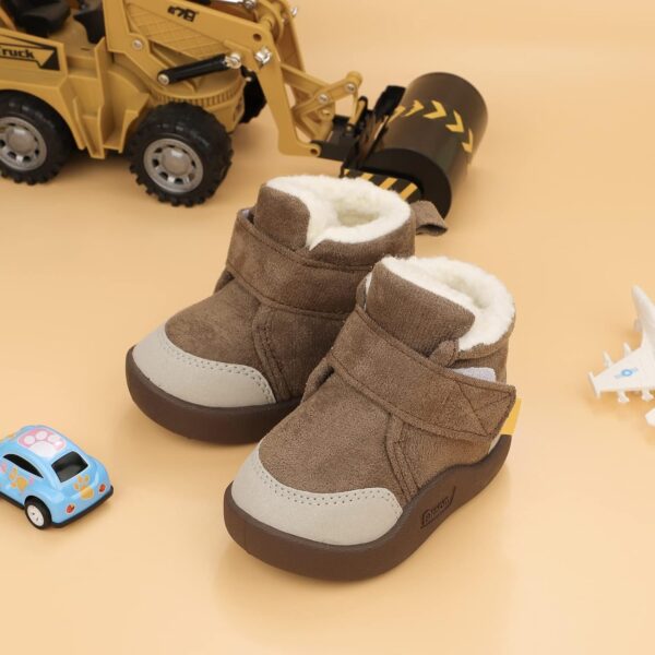 MASOCIO Baby Boys Girls Winter Warm Boots Toddler Booties Anti-Slip Rubber First Walking Shoes - Image 7