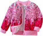 Toddler Kids Baby Sequins Jacket Biker Jacket Zipper Coat Outwear Long Sleeve Windproof Coats for Girls Or Boys Child Winter Jacket UK