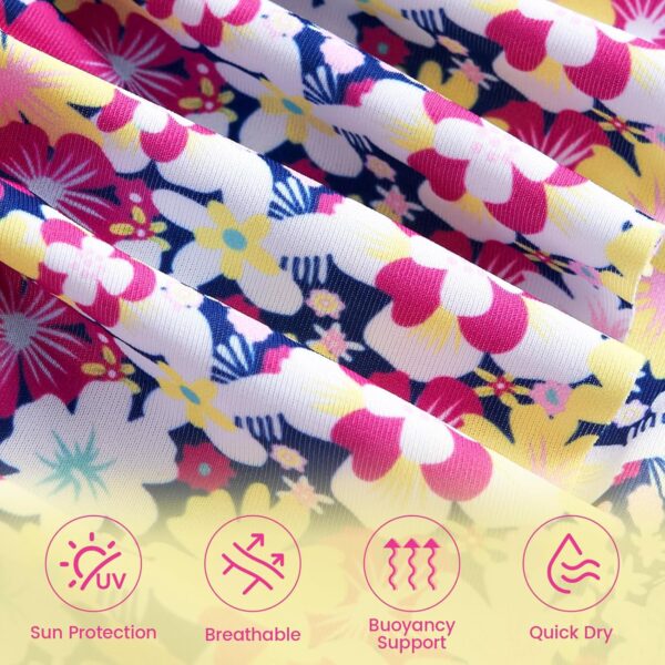Summshall Baby Girls Swimsuit with Floatation Toddler One Piece Swimsuits Kids Swim Vest Swimwear Float Suit Summer Beach Bathing Suit - Image 5