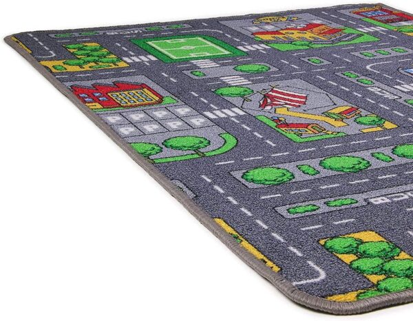 The Rug House Kids Reversible Double Sided Town City Roads Car Playmat Childrens Play Village Farm Mats 80cm x 150cm - Image 7