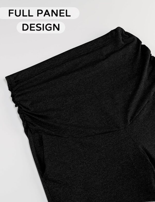 Happy Cherry Maternity Trousers Over Bump Pregnancy Pants Womens Casual Palazzo Lounge Trousers with Pockets Maternity Straight Long Pants S-XXL - Image 4