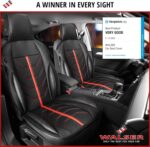 Walser Car seat cover Kimi, universal seat cover and protective pad in black - white, seat protector for cars and vanss in racing look design - Image 7